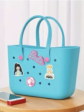 Aqua Blue Barbie Tote Bag